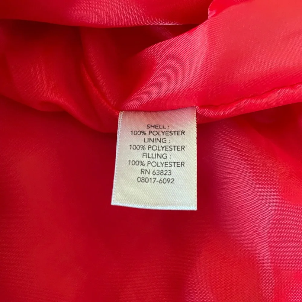 Christopher & Banks Quilted Vest Women Medium Red Pocket Classic Layering Preppy - Picture 5 of 6